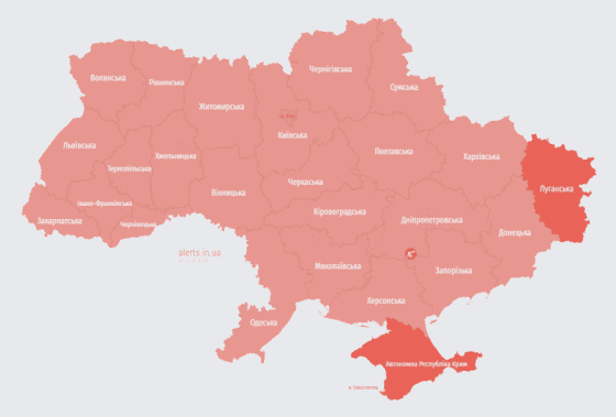 По всій Україні повітряна тривога через МіГ-31К 2 По всій Україні повітряна тривога через МіГ-31К