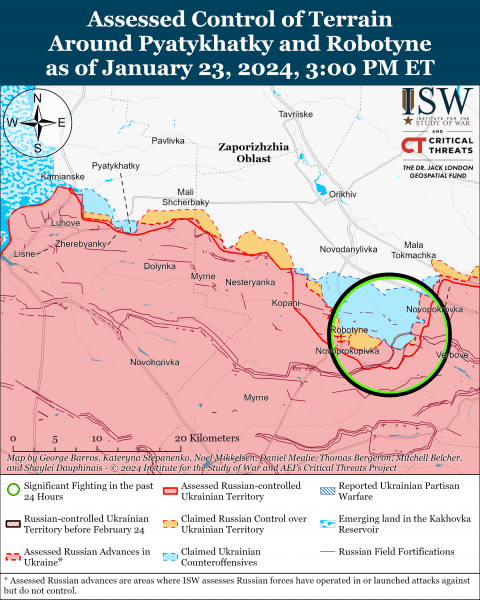 Росіяни безуспішно намагалися повернути позиції в Кринках: карти ISW 7 Росіяни безуспішно намагалися повернути позиції в Кринках: карти ISW