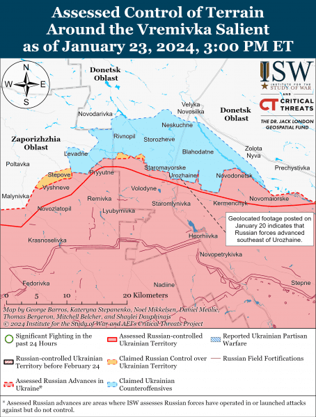 Росіяни безуспішно намагалися повернути позиції в Кринках: карти ISW 6 Росіяни безуспішно намагалися повернути позиції в Кринках: карти ISW