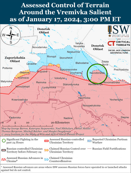 Українські безпілотники ускладнюють логістику російських військ: карти боїв ISW 9 Українські безпілотники ускладнюють логістику російських військ: карти боїв ISW