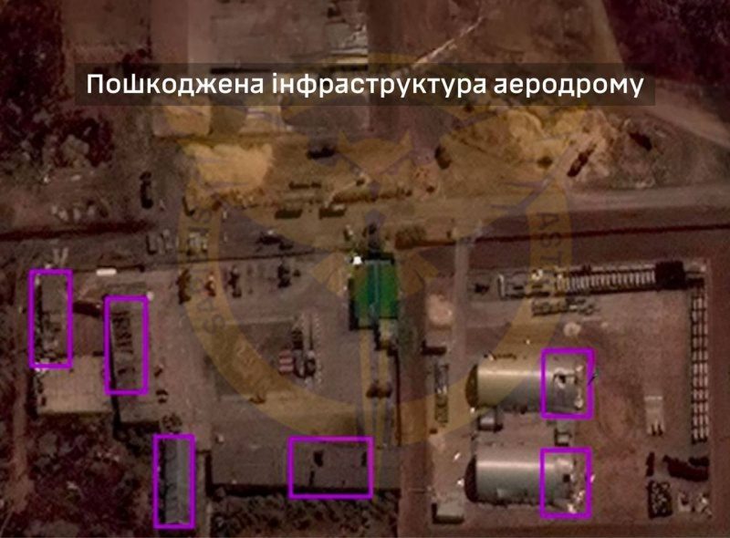 Атака на аеродром Морозовськ: ГУР заявило про знищення ворожого літака та складу БК (фото)