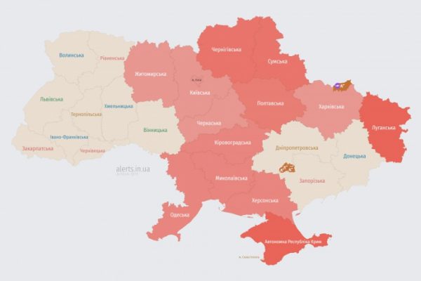 На севере Украины зафиксировали ударные БпЛА 