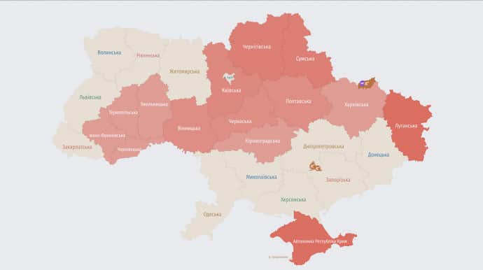 Российская армия запустила ударные дроны в Украину 