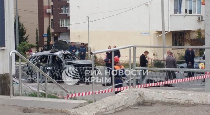 В Севастополе взорвали авто с оккупантом 