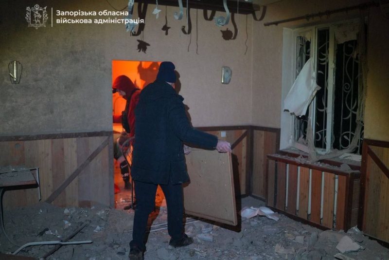 Удар БПЛА по Запоріжжю: з'явилося відео наслідків атаки