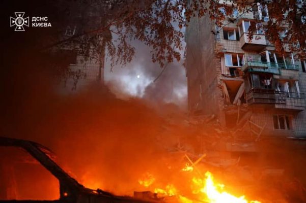 Удар по Киеву: есть угроза обвала конструкций многоэтажки &ndash; ГСЧС 