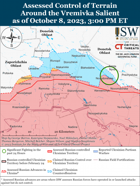 Контрнаступ ЗСУ поблизу Бахмута та просування у західній частині Запорізької області: карти ISW