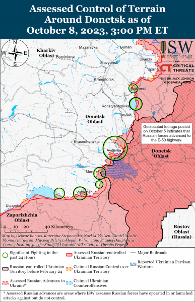 Контрнаступ ЗСУ поблизу Бахмута та просування у західній частині Запорізької області: карти ISW