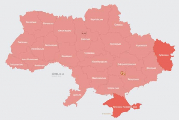 По всей Украине объявляли воздушную тревогу 1 По всей Украине объявляли воздушную тревогу
