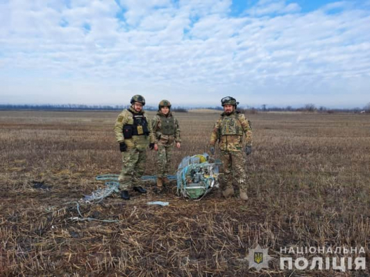 Полиция показала уничтожение крылатой ракеты Х-101 на Херсонщине 