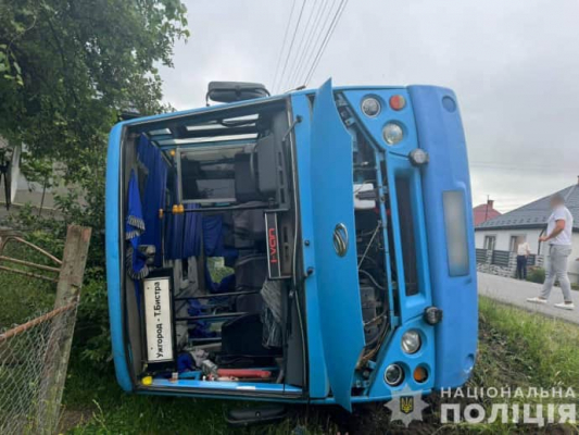 Рейсовый автобус перевернулся на Закарпатье: пострадали 11 пассажиров 