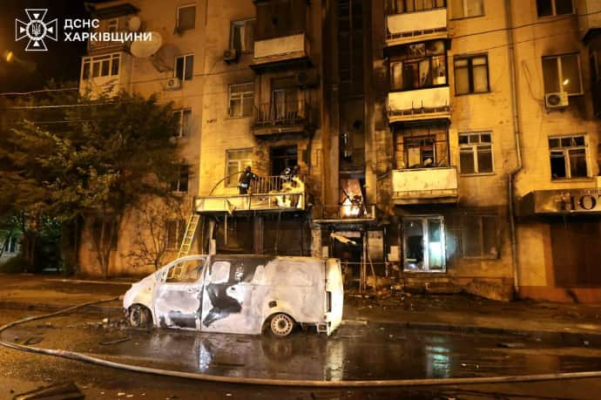 Рятувальники показали наслідки масованої атаки російських БпЛА на Харків 
