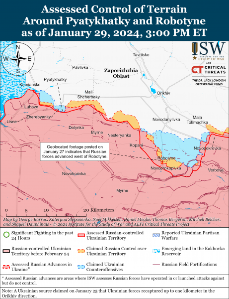Російські війська наступають на кількох напрямках: карти боїв ISW 7 Російські війська наступають на кількох напрямках: карти боїв ISW