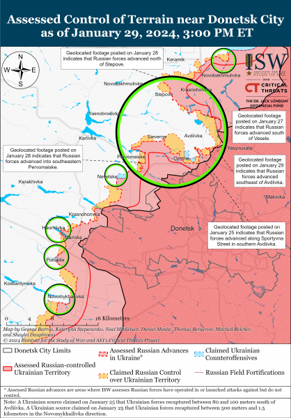 Російські війська наступають на кількох напрямках: карти боїв ISW 3 Російські війська наступають на кількох напрямках: карти боїв ISW