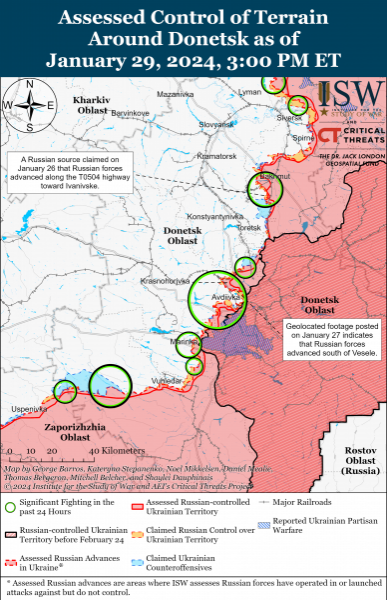 Російські війська наступають на кількох напрямках: карти боїв ISW 2 Російські війська наступають на кількох напрямках: карти боїв ISW