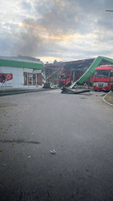 Российские войска атаковали АЗС в Полтавском районе, один человек пострадал 