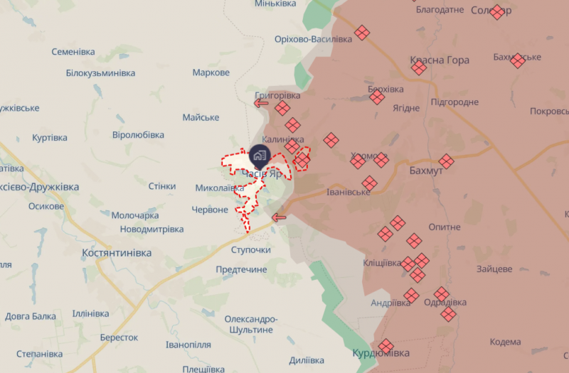 У Часовому Яру та Торецьку росіяни зруйнували деякі українські позиції, - Сили оборони