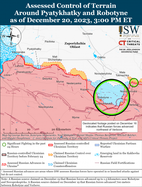 Українські війська контратакували в районі Авдіївки: карти боїв ISW