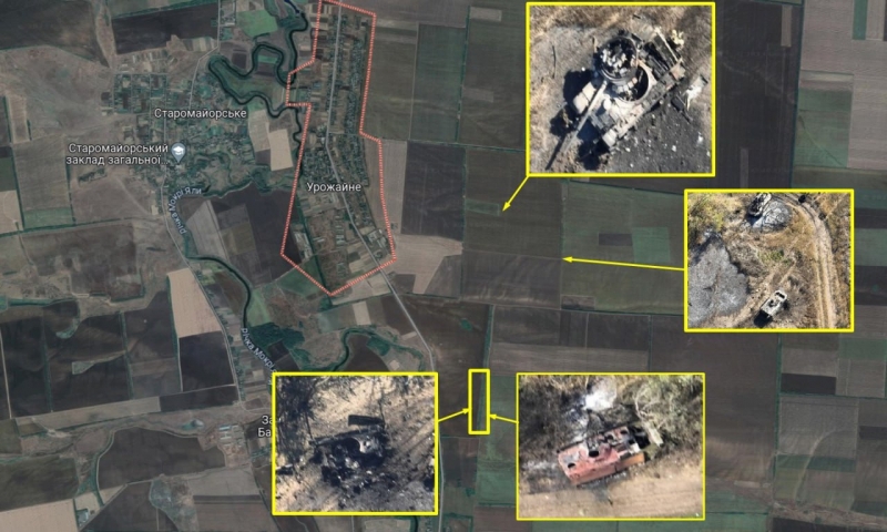 Українські військові знищили бронегрупу росіян під Урожайним