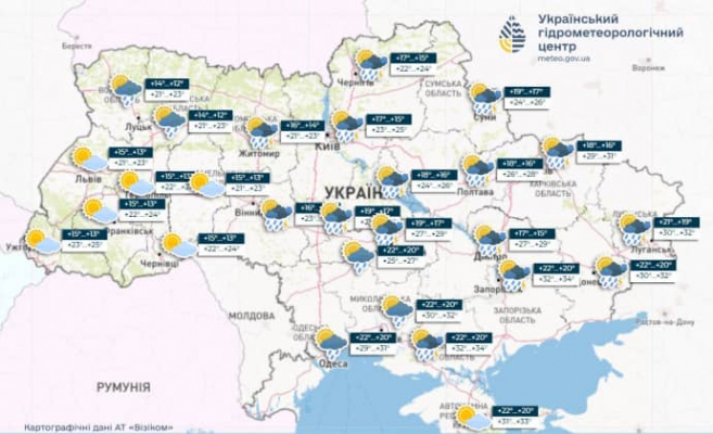 В понедельник почти по всей Украине пройдут дожди, местами сильный ветер 1 В понедельник почти по всей Украине пройдут дожди, местами сильный ветер