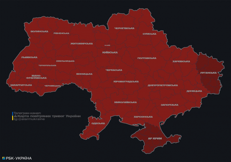 В Україні масштабна повітряна тривога. Злетів винищувач МіГ-31К