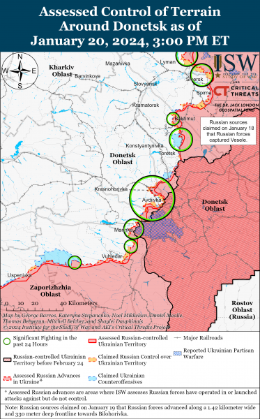 Війська РФ, ймовірно, просунулися на схід від Куп'янська: карти боїв ISW 4 Війська РФ, ймовірно, просунулися на схід від Куп'янська: карти боїв ISW
