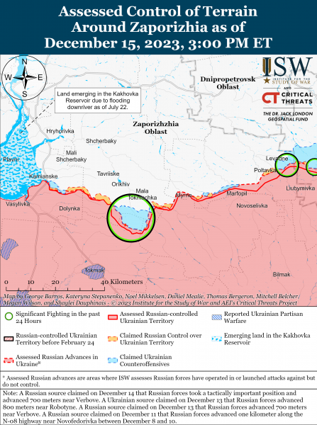 ЗСУ наступають у Запорізькій області: карти ISW 7 ЗСУ наступають у Запорізькій області: карти ISW