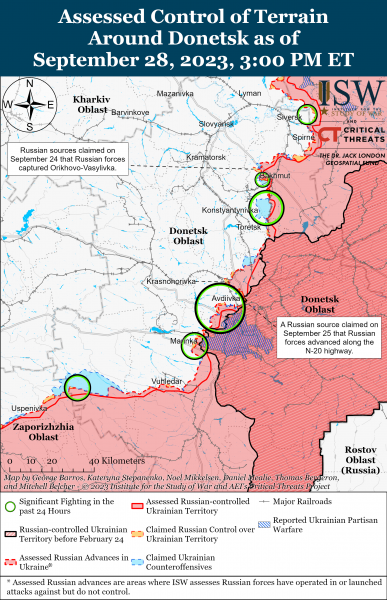 ЗСУ просунулись за Андріївку та Кліщіївку: карти боїв ISW