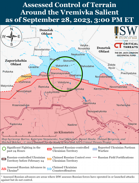 ЗСУ просунулись за Андріївку та Кліщіївку: карти боїв ISW