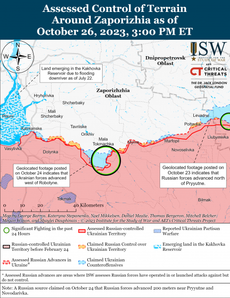 ЗСУ просунулися на лівому березі Херсонської області: карти боїв ISW 6 ЗСУ просунулися на лівому березі Херсонської області: карти боїв ISW