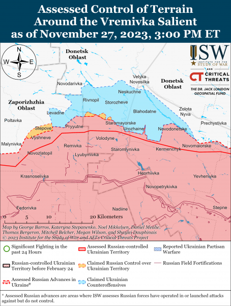 ЗСУ просунулися на південь від Роботиного: карти боїв ISW