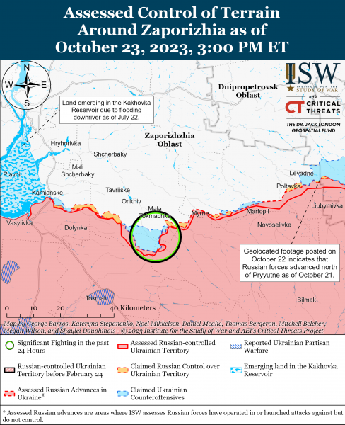 ЗСУ сподіваються прорвати лінію у напрямку Олешек: карти ISW