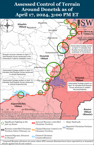 ЗСУ відбили кілька спроб наступу росіян біля Сіверська: карти ISW